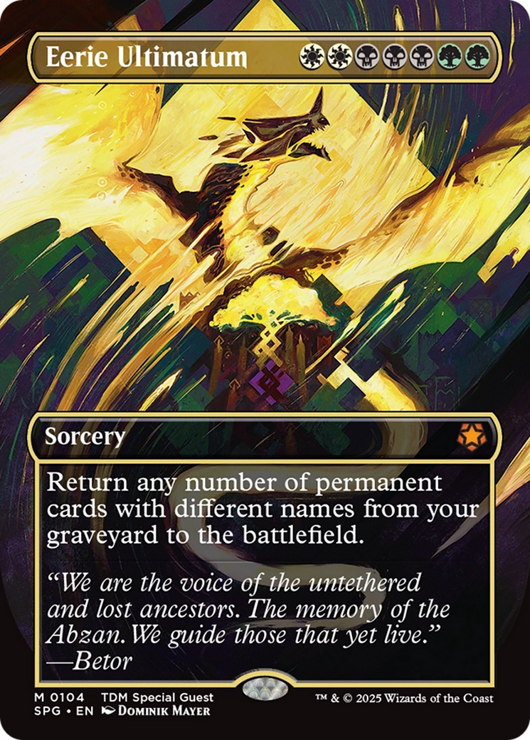 Eerie Ultimatum (Borderless) [Tarkir: Dragonstorm Special Guests] | Jomio and Rueliete's Cards and Comics