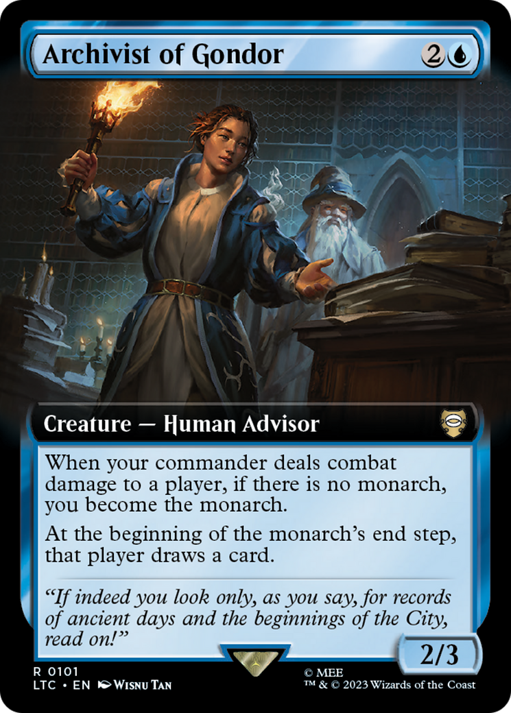 Archivist of Gondor (Extended Art) [The Lord of the Rings: Tales of Middle-Earth Commander] | Jomio and Rueliete's Cards and Comics