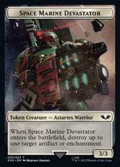 Soldier (002) // Space Marine Devastator Double-Sided Token (Surge Foil) [Warhammer 40,000 Tokens] | Jomio and Rueliete's Cards and Comics