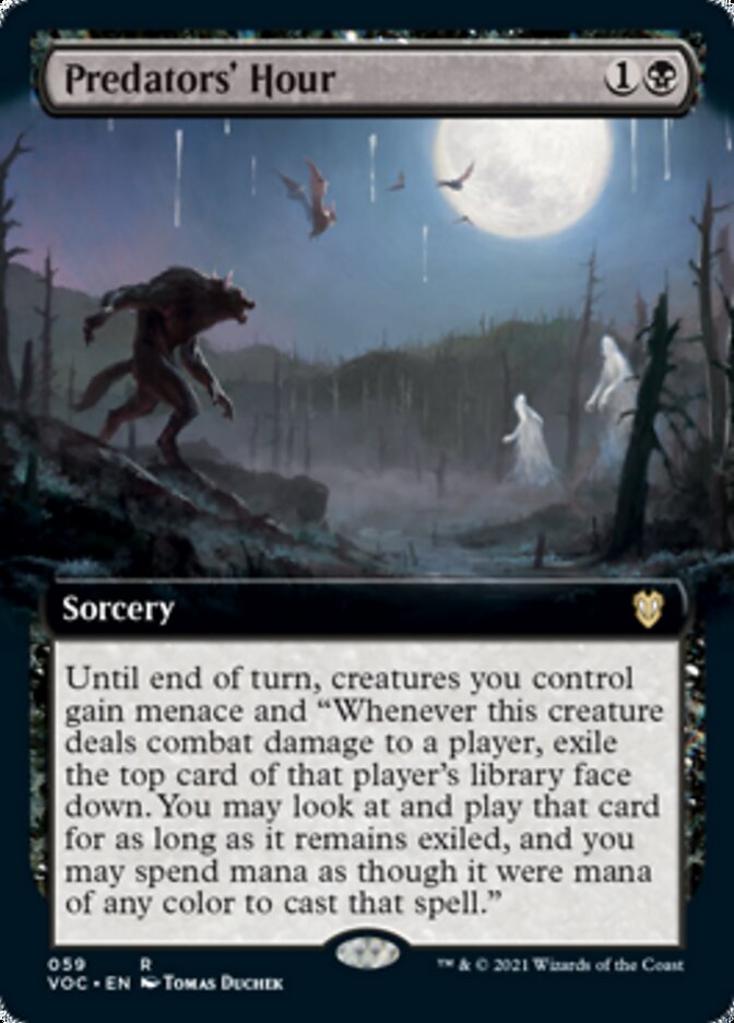 Predators' Hour (Extended Art) [Innistrad: Crimson Vow Commander] | Jomio and Rueliete's Cards and Comics