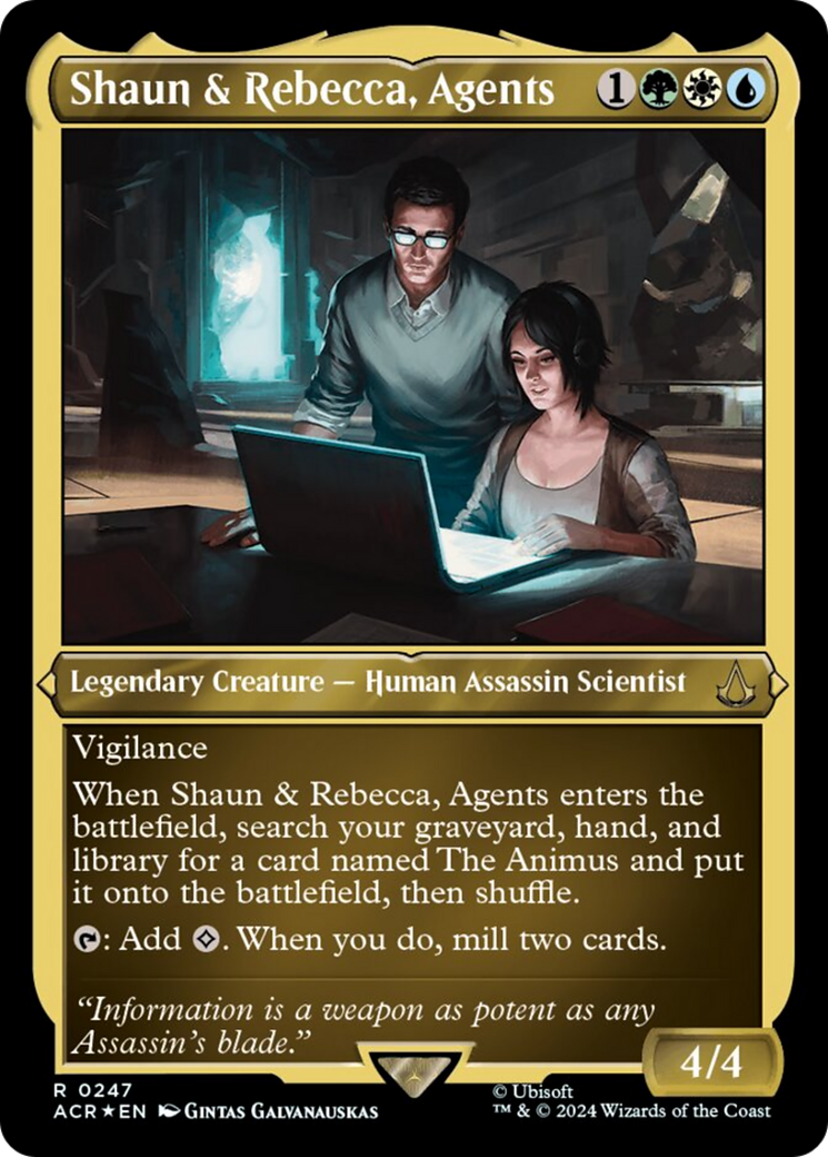 Shaun & Rebecca, Agents (Foil Etched) [Assassin's Creed] | Jomio and Rueliete's Cards and Comics