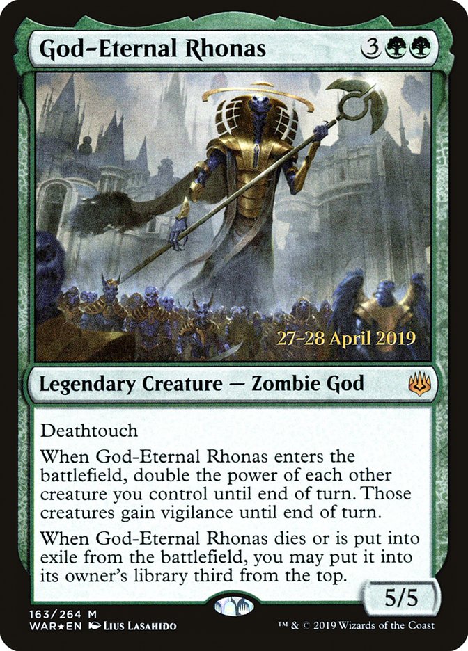 God-Eternal Rhonas [War of the Spark Prerelease Promos] | Jomio and Rueliete's Cards and Comics