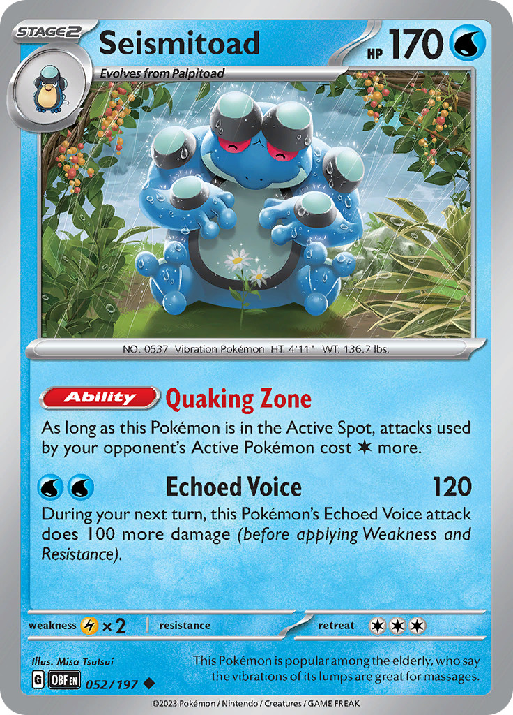 Seismitoad (052/197) [Scarlet & Violet: Obsidian Flames] | Jomio and Rueliete's Cards and Comics