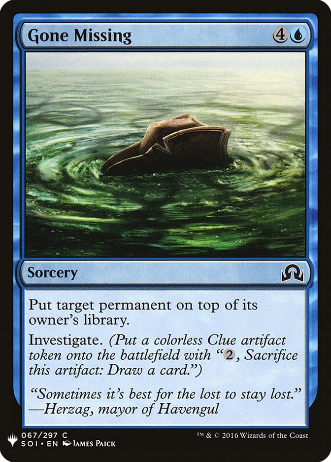 Gone Missing [Mystery Booster] | Jomio and Rueliete's Cards and Comics