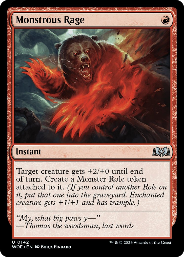 Monstrous Rage [Wilds of Eldraine] | Jomio and Rueliete's Cards and Comics
