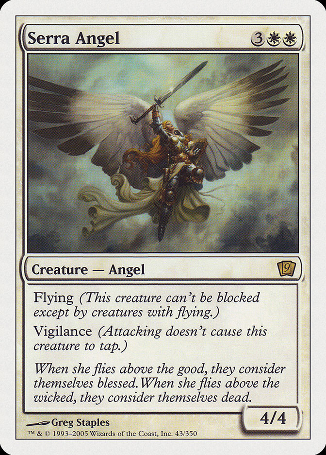 Serra Angel (9th Edition) [Oversize Cards] | Jomio and Rueliete's Cards and Comics