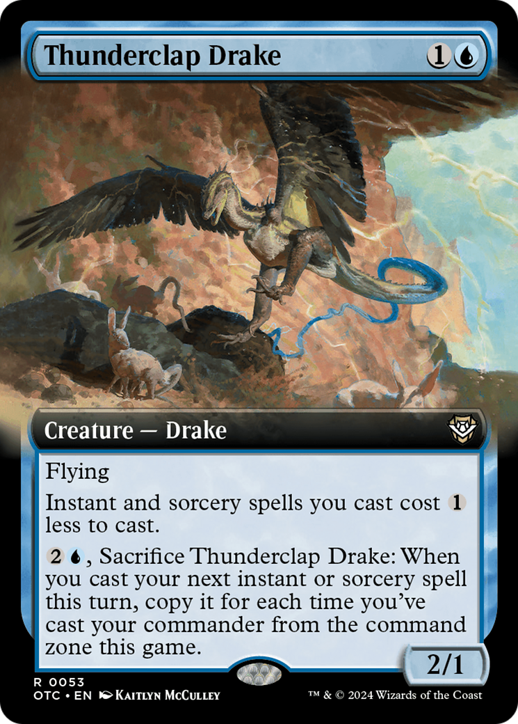 Thunderclap Drake (Extended Art) [Outlaws of Thunder Junction Commander] | Jomio and Rueliete's Cards and Comics