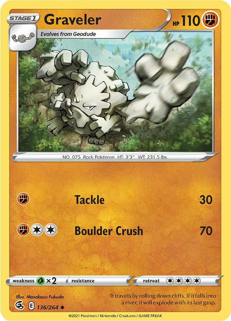 Graveler (136/264) [Sword & Shield: Fusion Strike] | Jomio and Rueliete's Cards and Comics