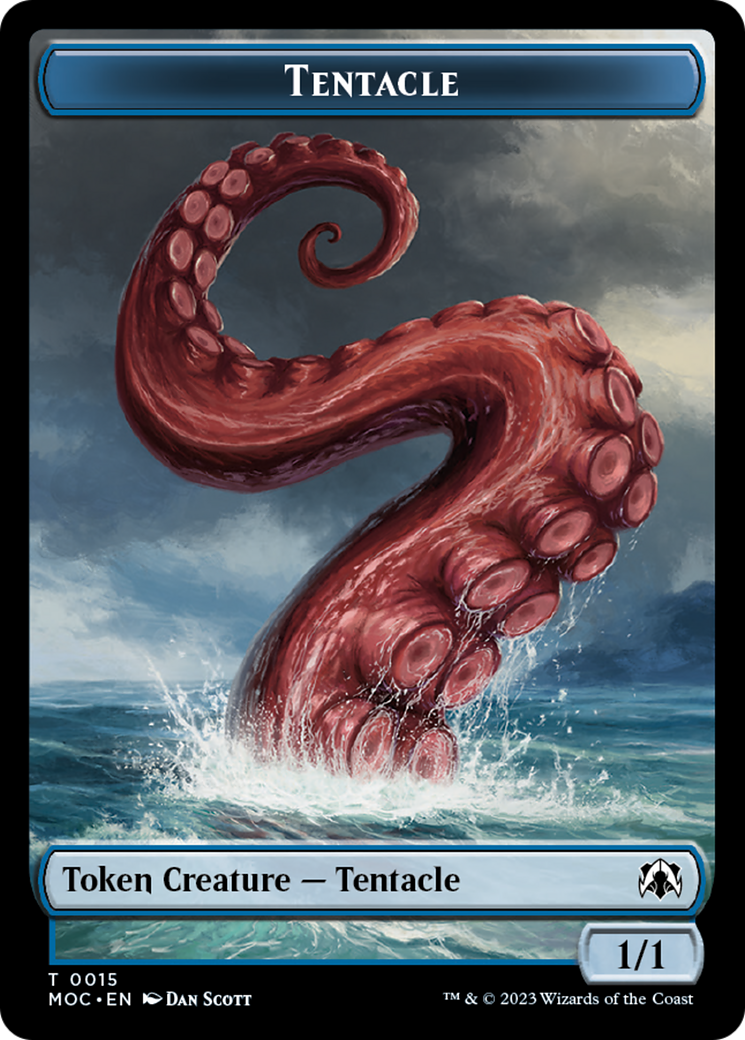 Tentacle // Human (26) Double-Sided Token [March of the Machine Commander Tokens] | Jomio and Rueliete's Cards and Comics