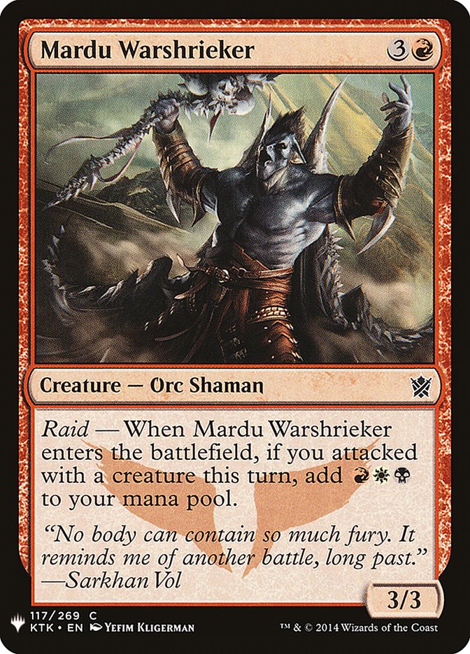 Mardu Warshrieker [Mystery Booster] | Jomio and Rueliete's Cards and Comics