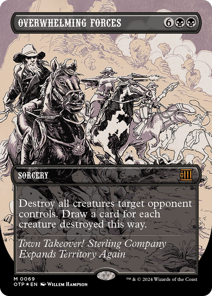Overwhelming Forces (Textured Foil) [Outlaws of Thunder Junction: Breaking News] | Jomio and Rueliete's Cards and Comics