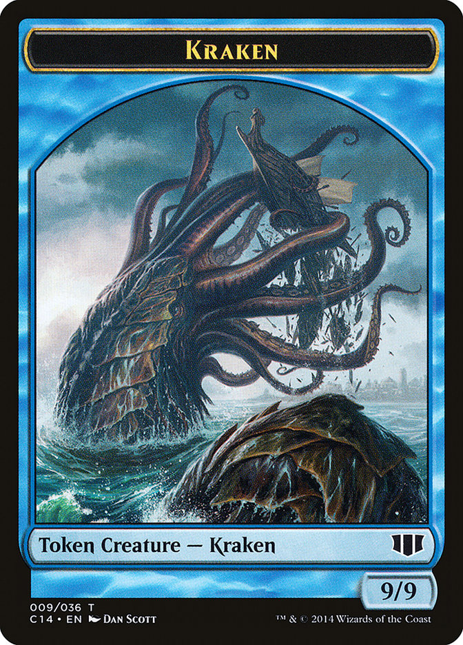 Kraken // Zombie (011/036) Double-Sided Token [Commander 2014 Tokens] | Jomio and Rueliete's Cards and Comics
