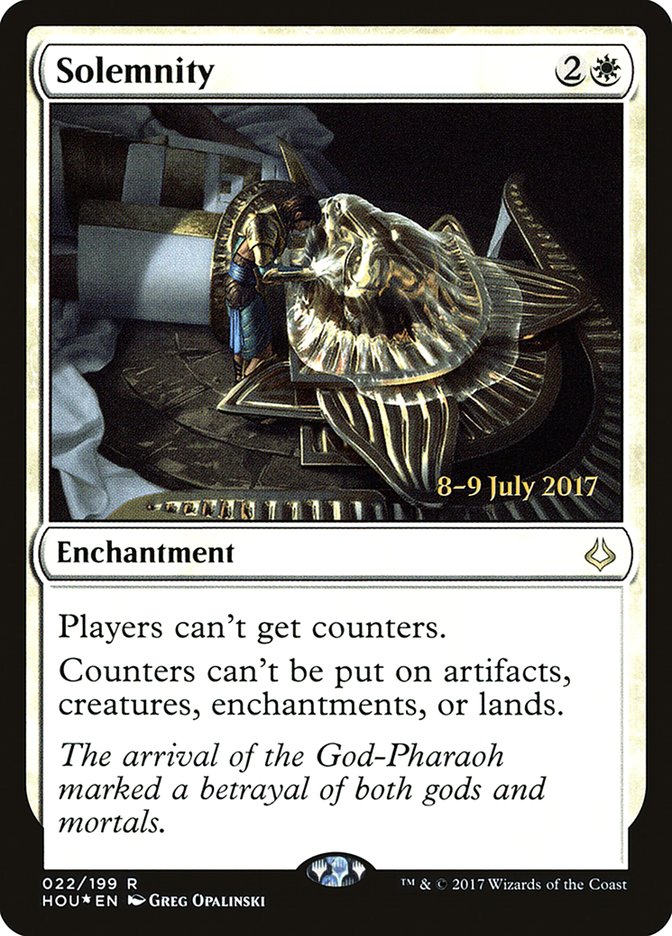 Solemnity [Hour of Devastation Prerelease Promos] | Jomio and Rueliete's Cards and Comics