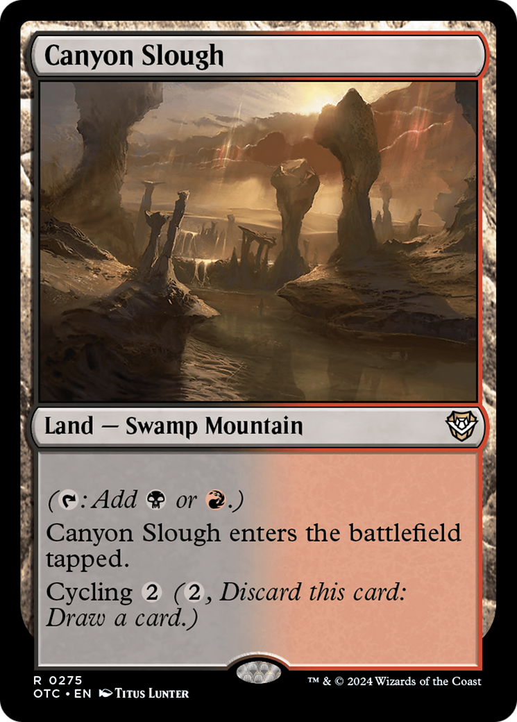Canyon Slough [Outlaws of Thunder Junction Commander] | Jomio and Rueliete's Cards and Comics