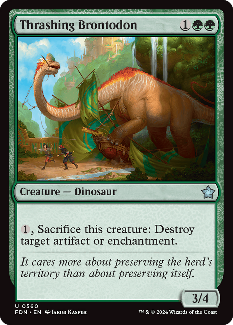 Thrashing Brontodon [Foundations] | Jomio and Rueliete's Cards and Comics