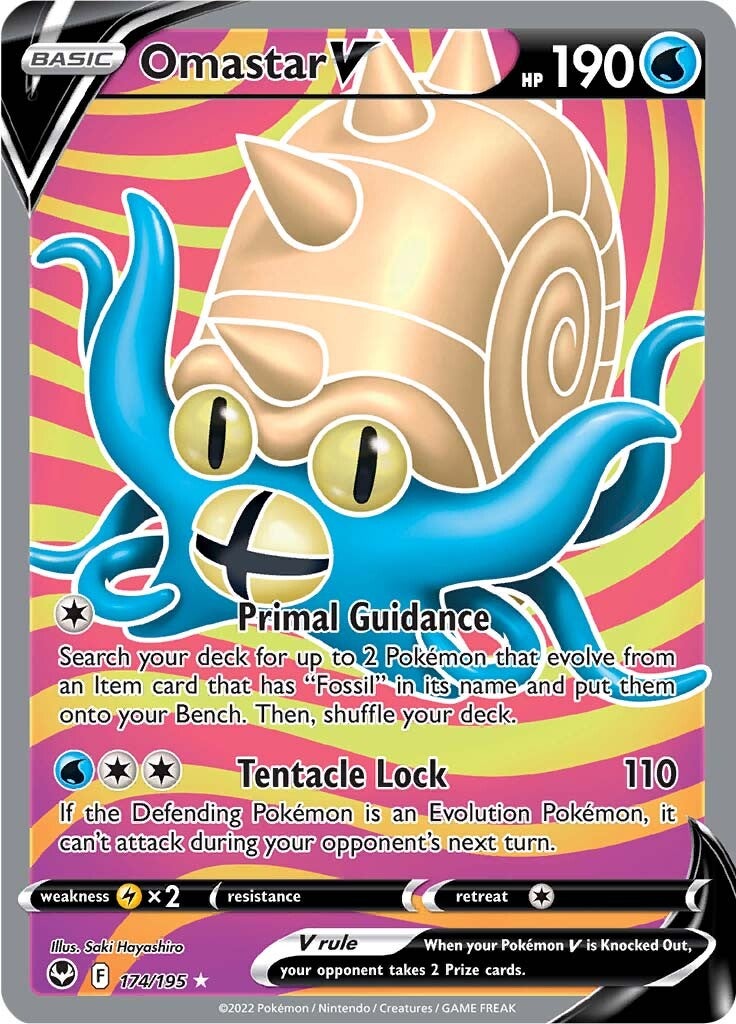 Omastar V (174/195) [Sword & Shield: Silver Tempest] | Jomio and Rueliete's Cards and Comics