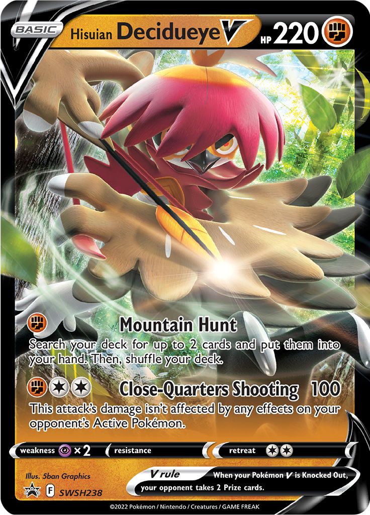 Hisuian Decidueye V (SWSH238) [Sword & Shield: Black Star Promos] | Jomio and Rueliete's Cards and Comics