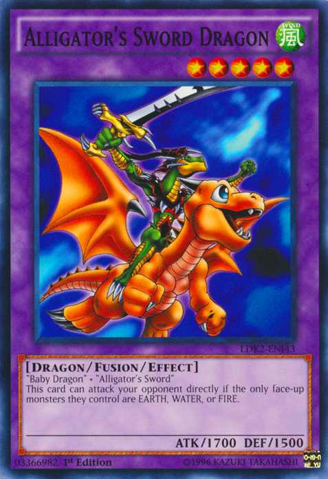 Alligator's Sword Dragon [LDK2-ENJ43] Common | Jomio and Rueliete's Cards and Comics