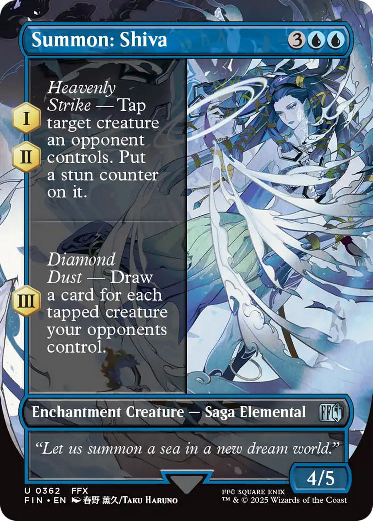 Summon: Shiva (Borderless) [FINAL FANTASY] | Jomio and Rueliete's Cards and Comics