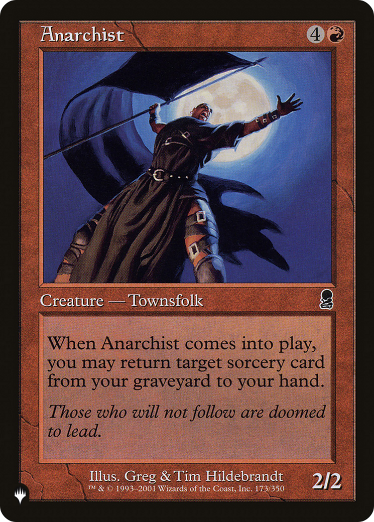 Anarchist [The List] | Jomio and Rueliete's Cards and Comics