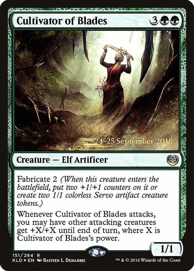 Cultivator of Blades [Kaladesh Prerelease Promos] | Jomio and Rueliete's Cards and Comics
