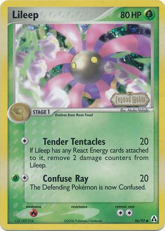 Lileep (56/92) (Stamped) [EX: Legend Maker] | Jomio and Rueliete's Cards and Comics