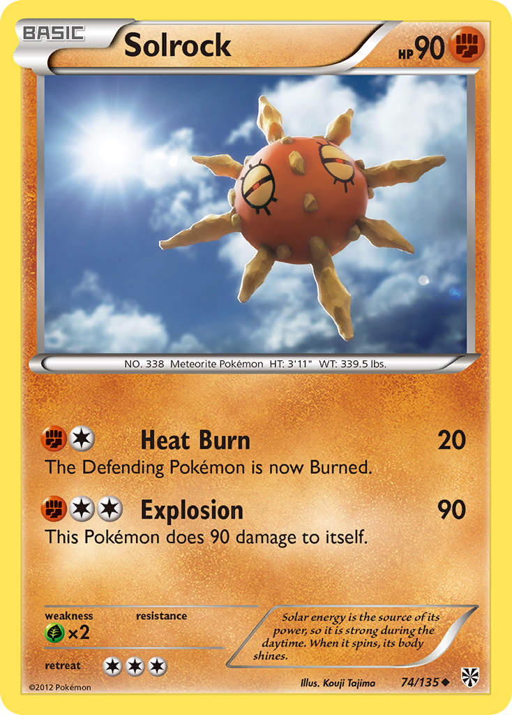 Solrock (74/135) [Black & White: Plasma Storm] | Jomio and Rueliete's Cards and Comics