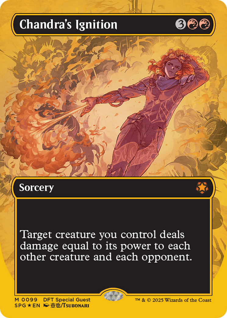 Chandra's Ignition (Borderless) (First-Place Foil) [Aetherdrift Special Guests] | Jomio and Rueliete's Cards and Comics