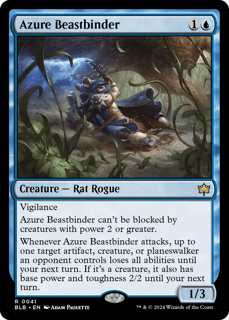 Azure Beastbinder [Bloomburrow] | Jomio and Rueliete's Cards and Comics