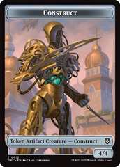 Construct // Golem (0013) Double-Sided Token [Aetherdrift Commander Tokens] | Jomio and Rueliete's Cards and Comics