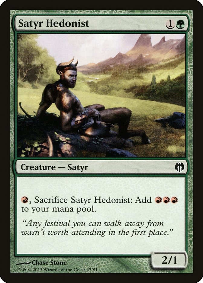 Satyr Hedonist [Duel Decks: Heroes vs. Monsters] | Jomio and Rueliete's Cards and Comics