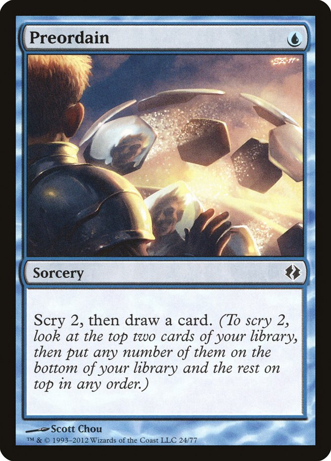 Preordain [Duel Decks: Venser vs. Koth] | Jomio and Rueliete's Cards and Comics