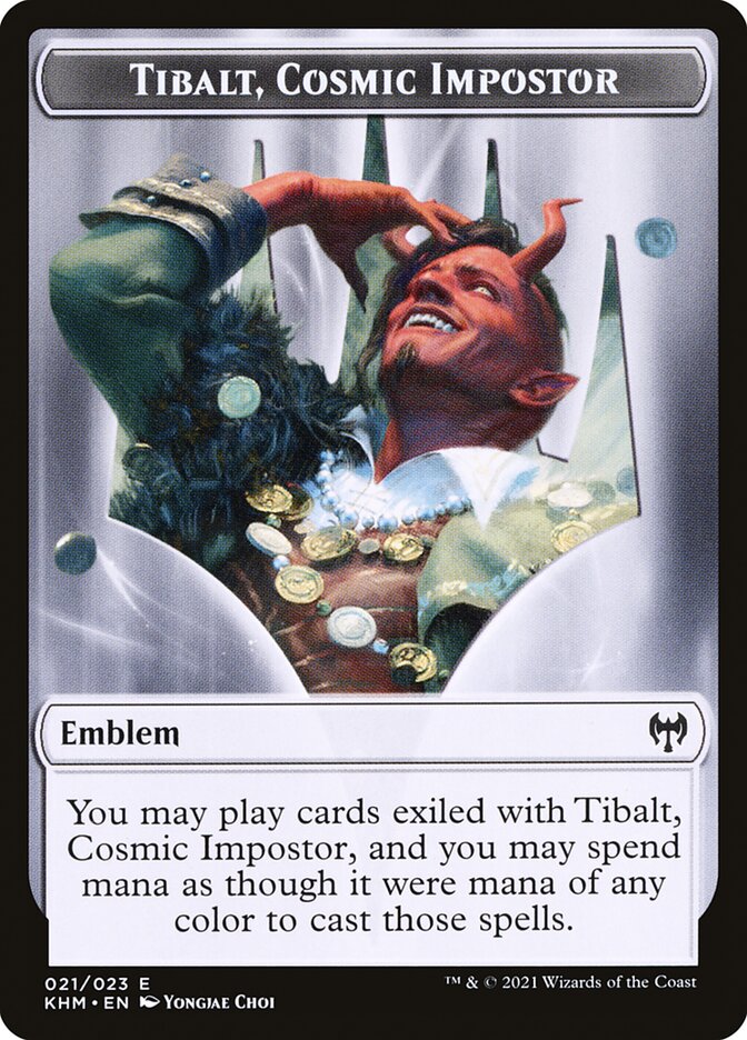 Dwarf Berserker // Tibalt, Cosmic Impostor Emblem Double-Sided Token [Kaldheim Tokens] | Jomio and Rueliete's Cards and Comics