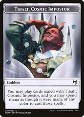Elf Warrior // Tibalt, Cosmic Impostor Emblem Double-Sided Token [Kaldheim Tokens] | Jomio and Rueliete's Cards and Comics
