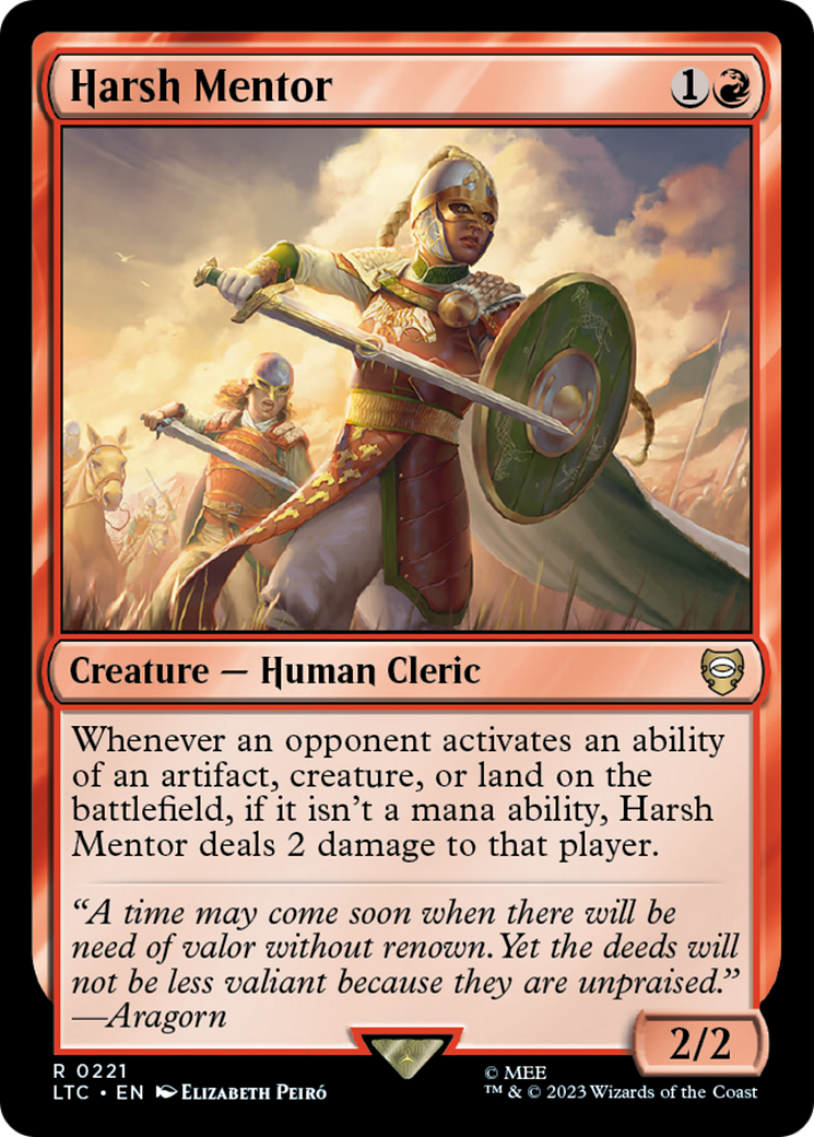 Harsh Mentor [The Lord of the Rings: Tales of Middle-Earth Commander] | Jomio and Rueliete's Cards and Comics