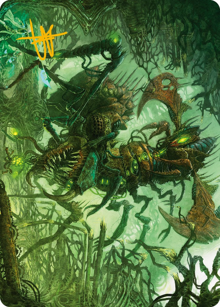 Skyscythe Engulfer Art Card (Gold-Stamped Signature) [Phyrexia: All Will Be One Art Series] | Jomio and Rueliete's Cards and Comics