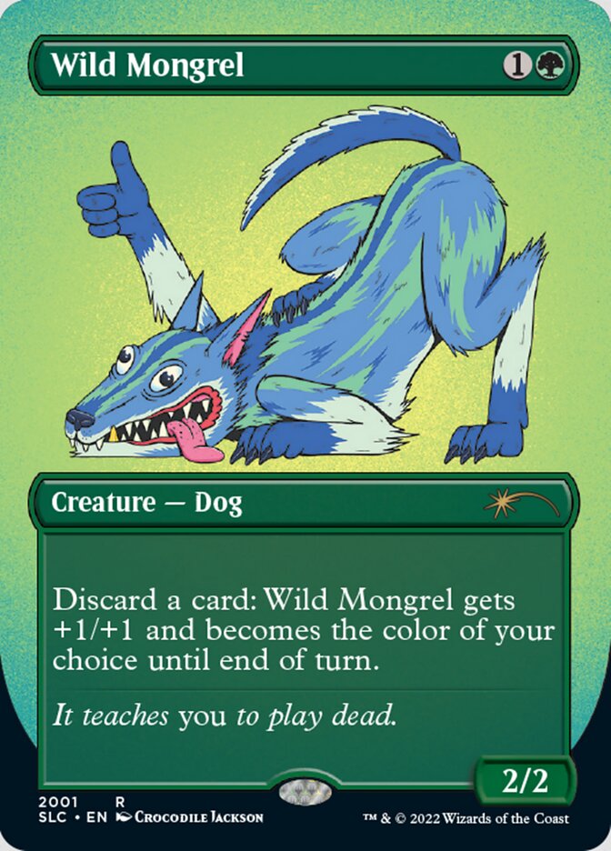 Wild Mongrel (Borderless) [Secret Lair Countdown Kit] | Jomio and Rueliete's Cards and Comics