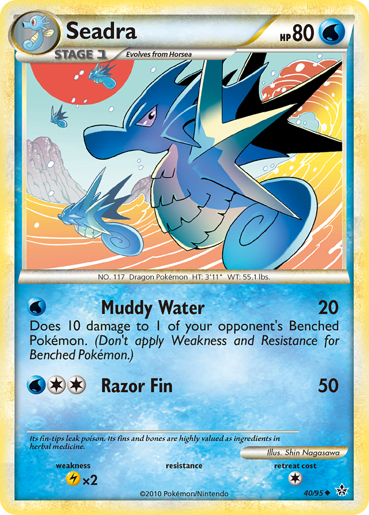 Seadra (40/95) [HeartGold & SoulSilver: Unleashed] | Jomio and Rueliete's Cards and Comics