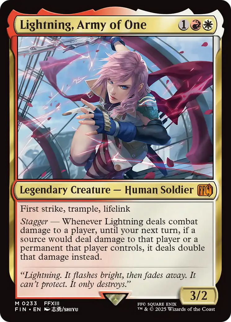 Lightning, Army of One [FINAL FANTASY] | Jomio and Rueliete's Cards and Comics