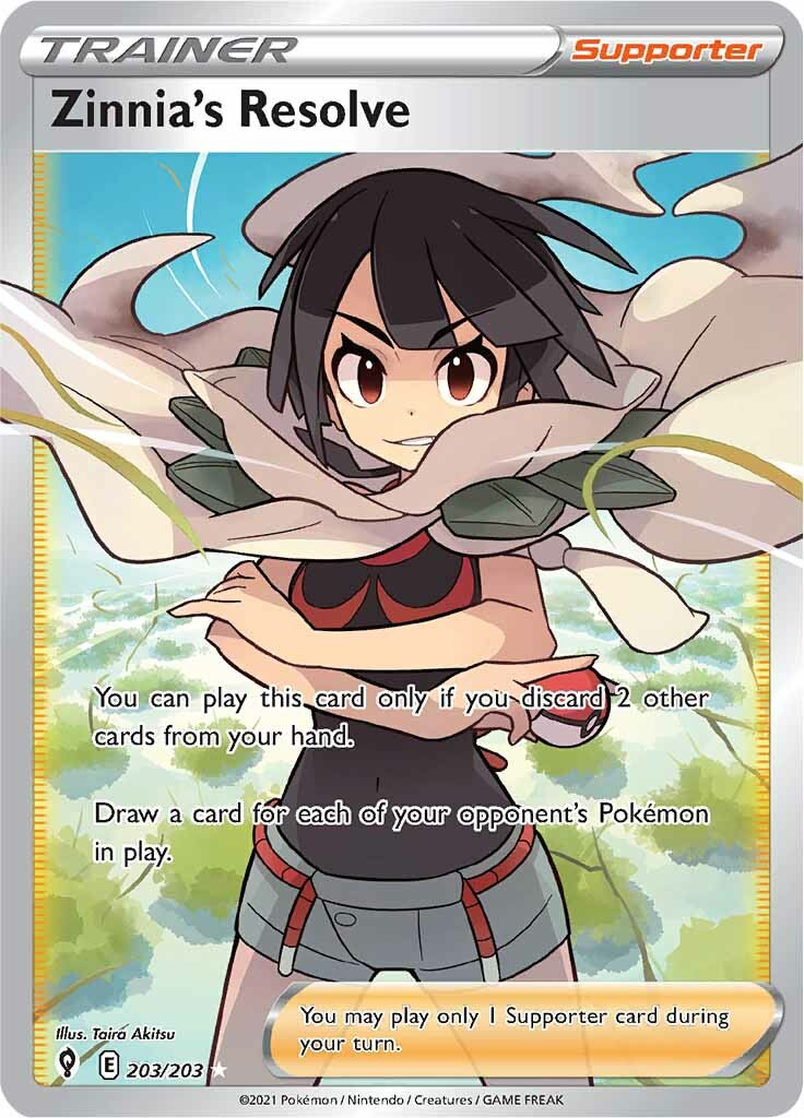 Zinnia's Resolve (203/203) [Sword & Shield: Evolving Skies] | Jomio and Rueliete's Cards and Comics