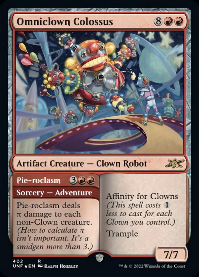 Omniclown Colossus // Pie-roclasm (Galaxy Foil) [Unfinity] | Jomio and Rueliete's Cards and Comics