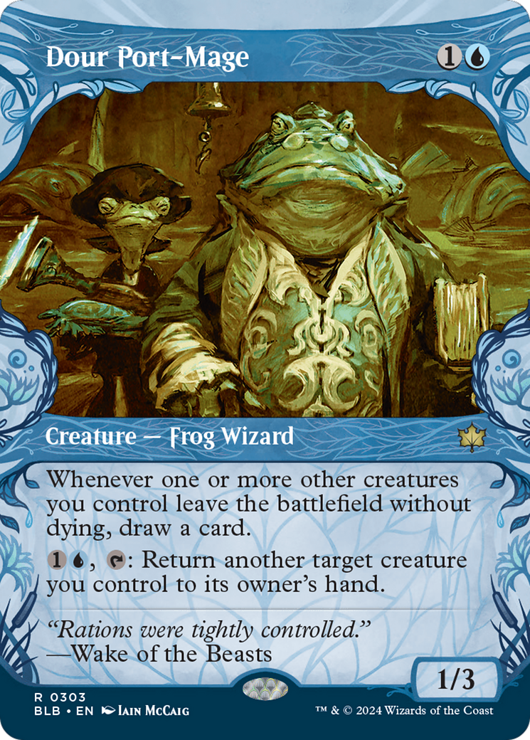 Dour Port-Mage (Showcase) [Bloomburrow] | Jomio and Rueliete's Cards and Comics