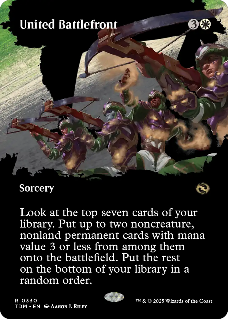 United Battlefront (Borderless) [Tarkir: Dragonstorm] | Jomio and Rueliete's Cards and Comics
