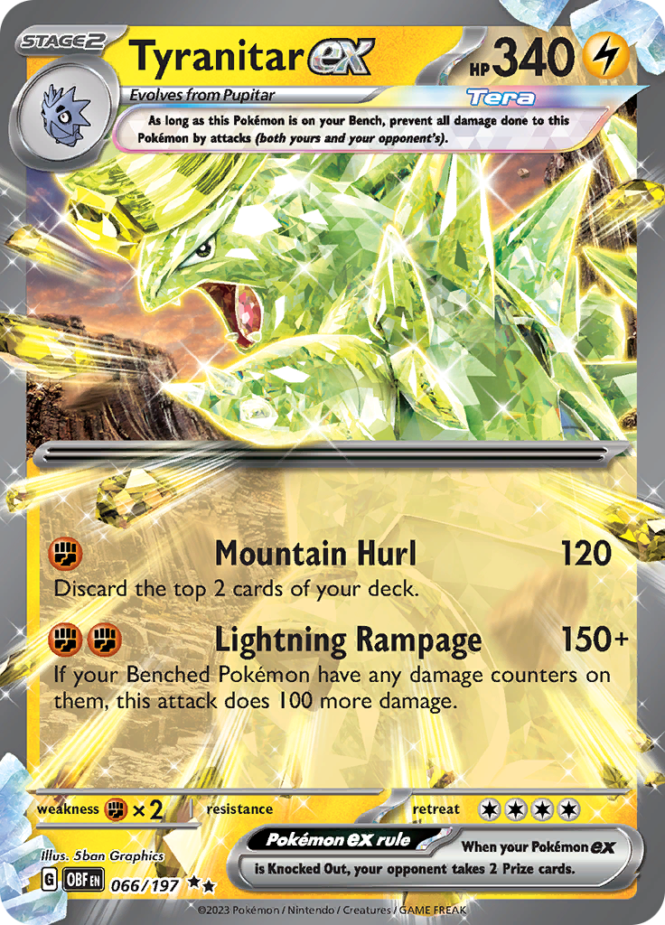 Tyranitar ex (066/197) [Scarlet & Violet: Obsidian Flames] | Jomio and Rueliete's Cards and Comics