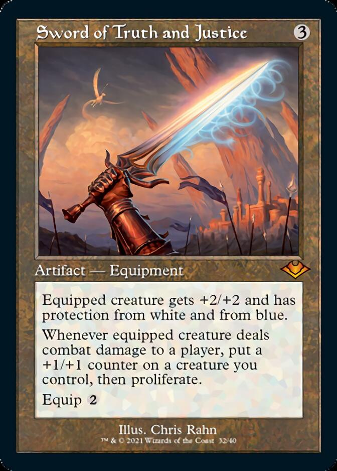 Sword of Truth and Justice (Retro Foil Etched) [Modern Horizons] | Jomio and Rueliete's Cards and Comics