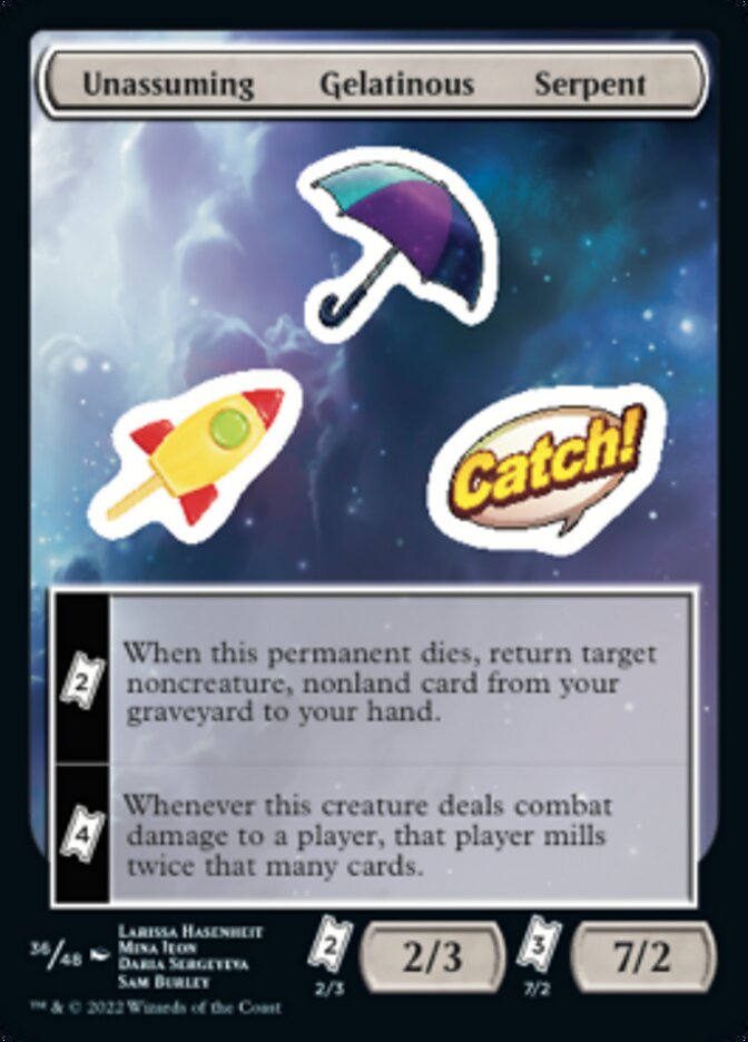 Unassuming Gelatinous Serpent [Unfinity Stickers] | Jomio and Rueliete's Cards and Comics