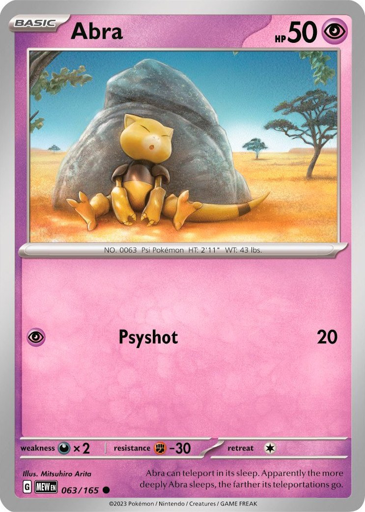 Abra (063/165) [Scarlet & Violet 151] | Jomio and Rueliete's Cards and Comics