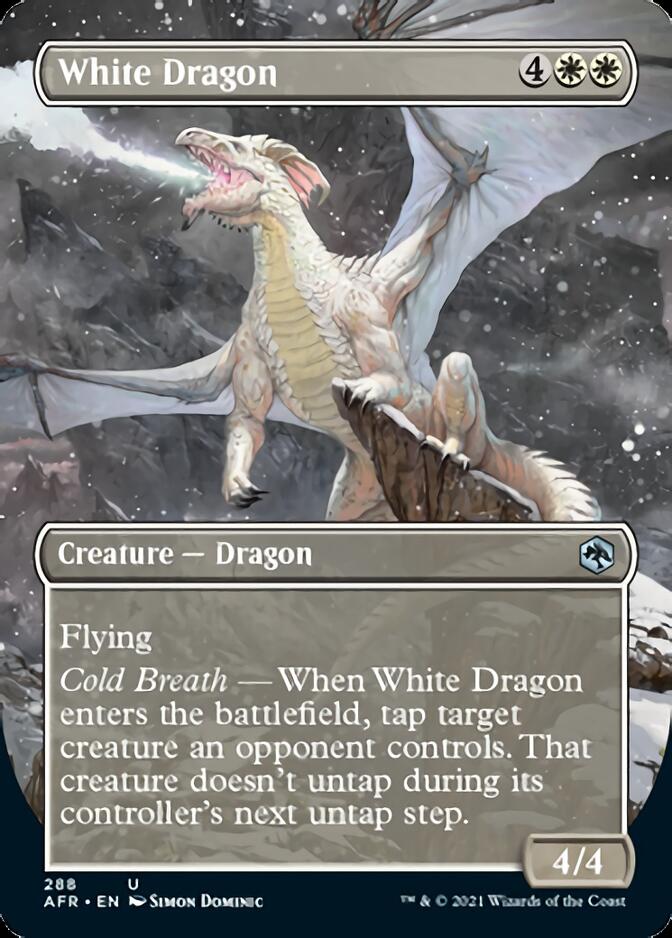 White Dragon (Borderless Alternate Art) [Dungeons & Dragons: Adventures in the Forgotten Realms] | Jomio and Rueliete's Cards and Comics