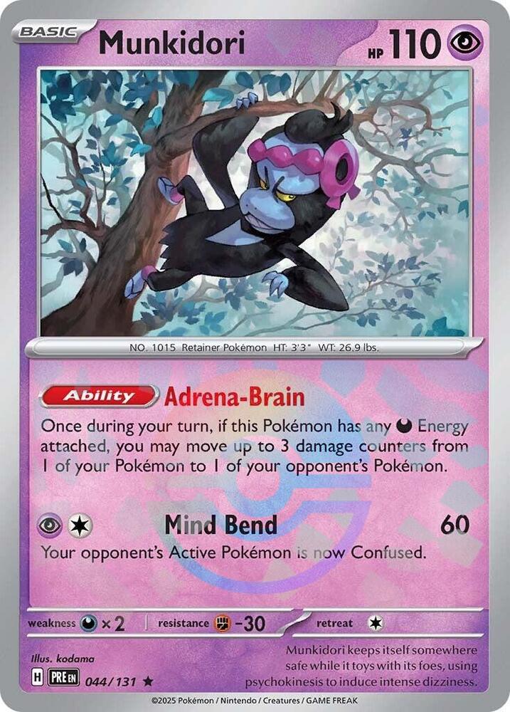 Munkidori (044/131) (Poke Ball Pattern) [Scarlet & Violet: Prismatic Evolutions] | Jomio and Rueliete's Cards and Comics