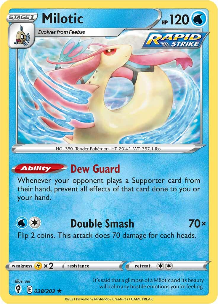 Milotic (038/203) [Sword & Shield: Evolving Skies] | Jomio and Rueliete's Cards and Comics